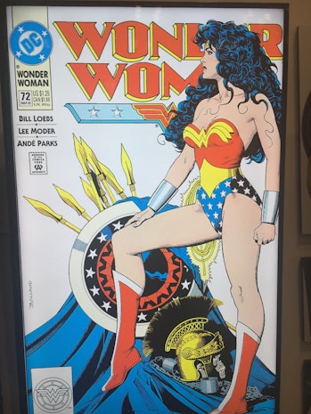 Iconic Wonder Woman artwork was also on display at the dedication. 