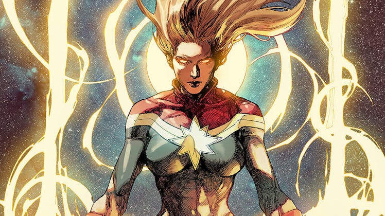 Carol Danvers as she appears on the cover of 'Captain Marvel (2014) #1'.
