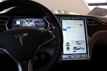 Tesla Model S dashboard.
