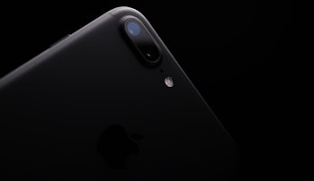 The iPhone uses a dual-lens camera on high-end devices.