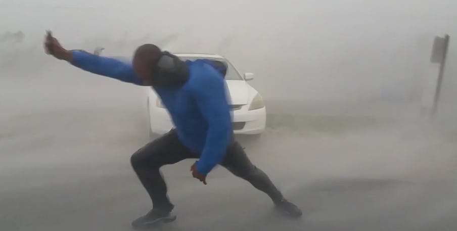 Hurricane Irma: Video Of Storm Chaser Juston Drake Testing Wind Shows ...