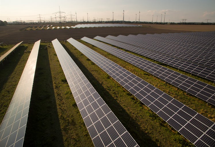 An array of solar panels in Germany.