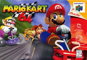"Mario Kart 64" video game poster