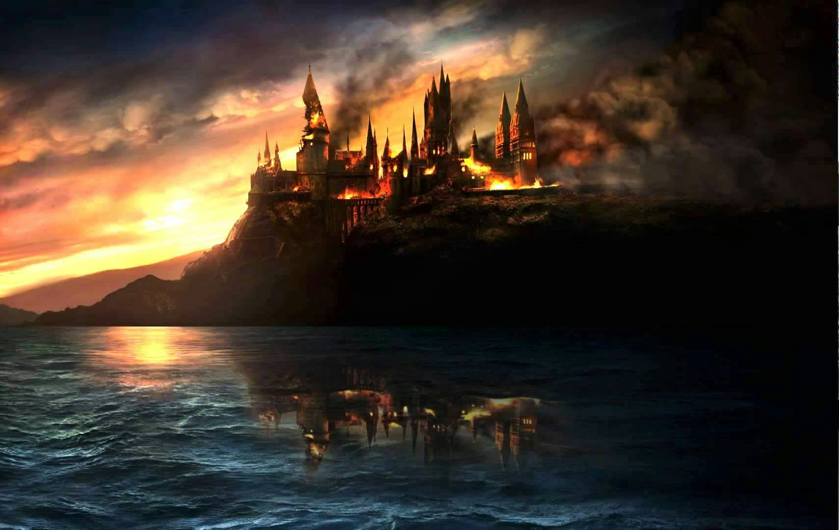 hogwarts on fire