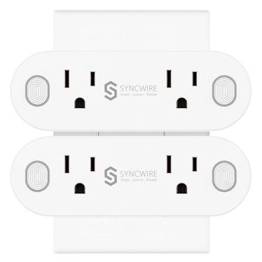 Syncwire [2 in 1] Mini Wi-Fi Smart Plug - [2-Pack] 16A Smart Outlet with Timing and Energy Monitorin...