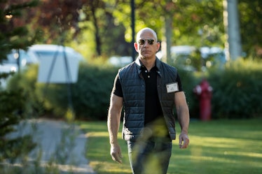 SUN VALLEY, ID - JULY 13: Jeff Bezos, chief executive officer of Amazon, arrives for the third day o...