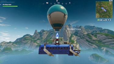 How does such a small balloon lift such a heavy bus in 'Fortnite'?