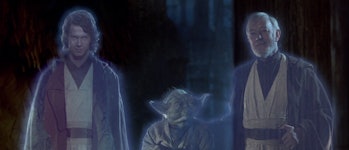return of the jedi force ghosts