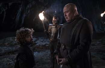 Tyrion (Peter Dinklage) and Varys (Conleth Hill) say their goodbyes on 'Game of Thrones'