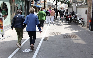Belgium created special walking lanes for texters. 
