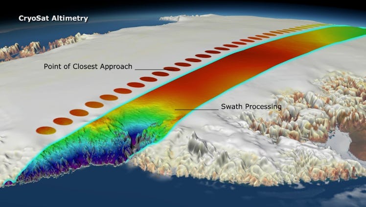 ESA cryosat glacier map tracking climate change