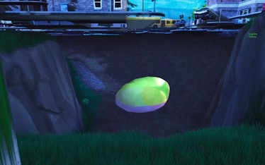 Redditor spar13 supposedly found this Egg-shaped object located underneath Tilted Towers in the 'For...
