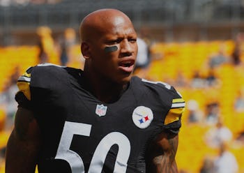 Ryan Shazier in his Pittsburgh Steelers jersey