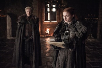 Sophie Turner and Gwendoline Christie in 'Game of Thrones 