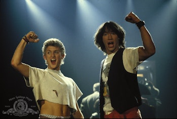 Still photo of Bill (Alex Winter) and Ted (Keanu Reeves) in 'Bill & Ted's Excellent Adventure'