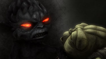 Yoda faces a dark version of his inner self in 'The Clone Wars'.