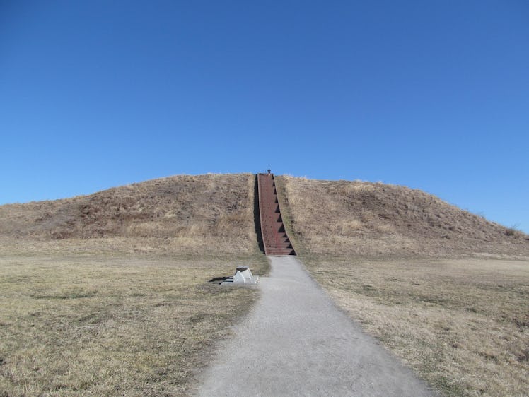 The Cahokia mounds.