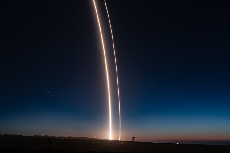 Falcon 9 just after takeoff.