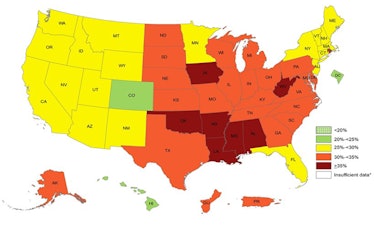 US obesity map