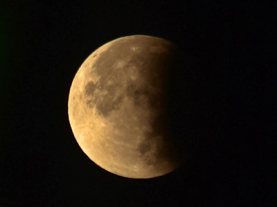 The orange-hued Moon during the final lunar eclipse of 2019