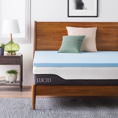 LUCID 2 Inch Gel Infused Memory Foam Mattress Topper 