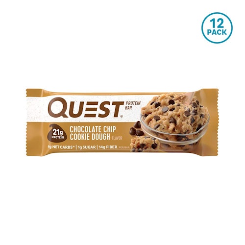 Quest Nutrition Chocolate Chip Cookie Dough Protein Bar - 12 Count
