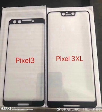 unofficial leaks of the screen protectors for google pixel 3 and 3 XL
