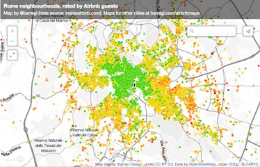 Rome Airbnb ratings location reviews stars data maps wisdom of crowds