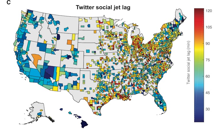 tweet data social jet lag 