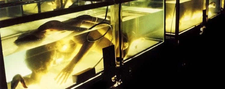 A scene from 'X-Files' with body aquariums 