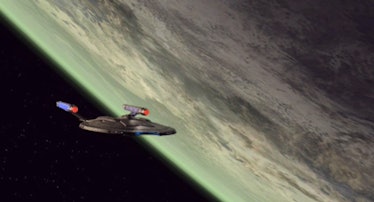 The NX-01 Enterprise in orbit of Kronos