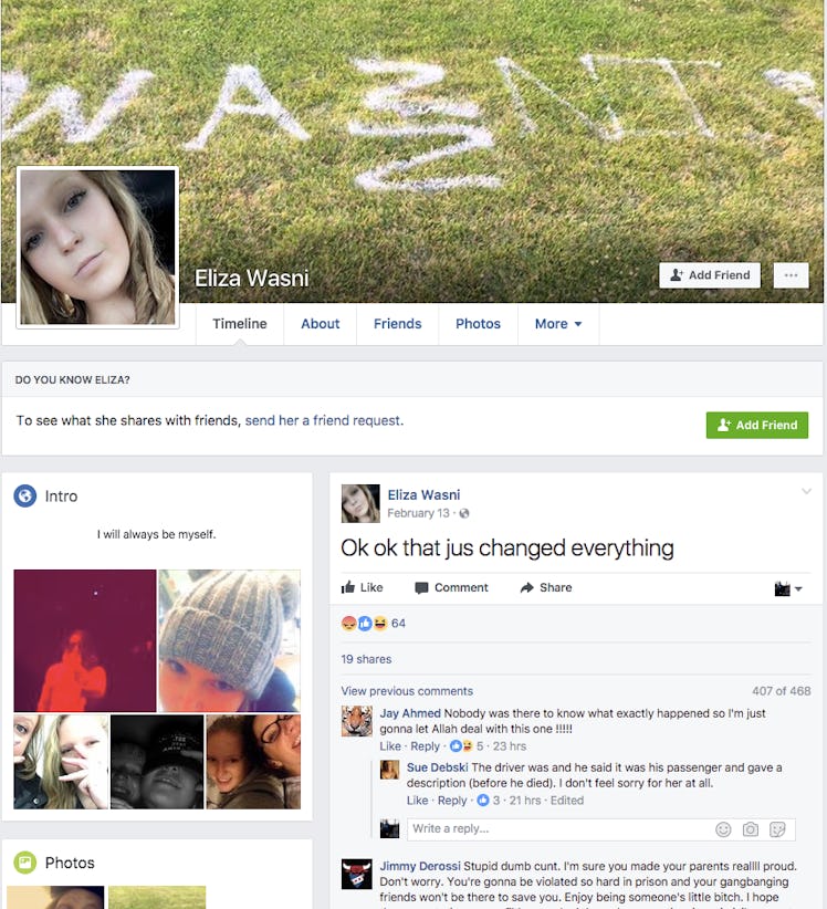 Eliza Wasni's public Facebook page. 