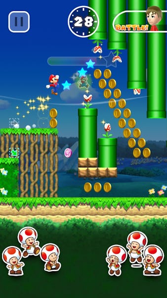 A scene in "Super Mario Run"