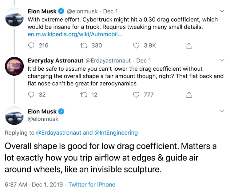 Musk's exchange on Twitter.
