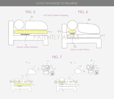 apple sleep tracker bed pillow matress patent