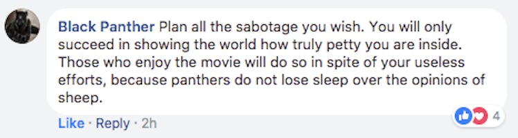 One Black Panther fan group directly responded in the best way possible.