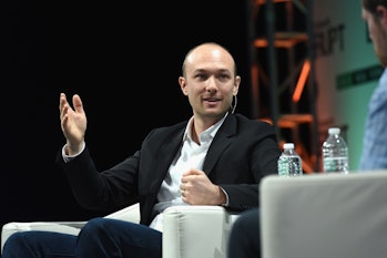 NEW YORK, NY - MAY 05: Co-Founder and CEO of Lyft, Logan Green speaks onstage during TechCrunch Disr...