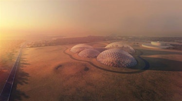 Concept art of Dubai's Mars City.
