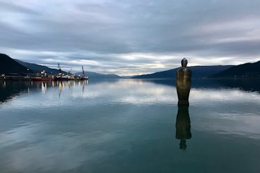 Mo i Rana lies at the end of a fjord.