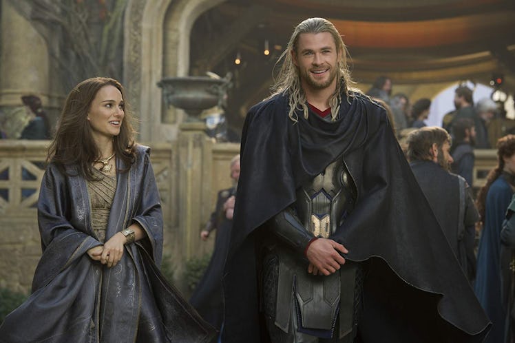 Thor gives Jane Foster a tour of Asgard in 'Thor: The Dark World'