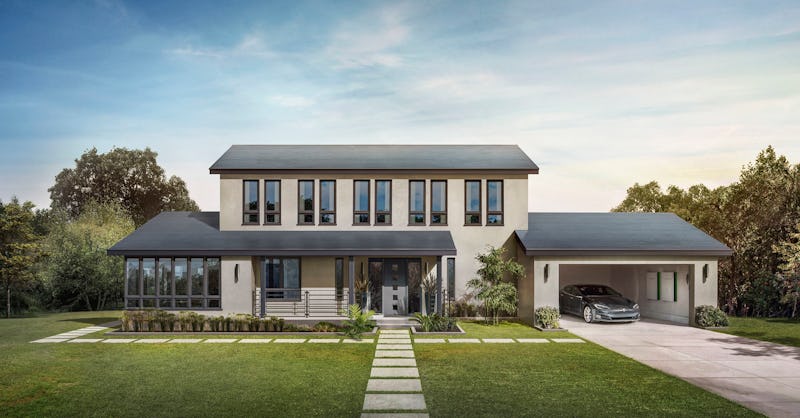 A digital illustrated family house that is supposed to get solar roof installations