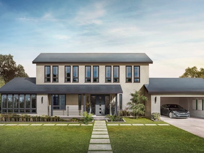 A digital illustrated family house that is supposed to get solar roof installations