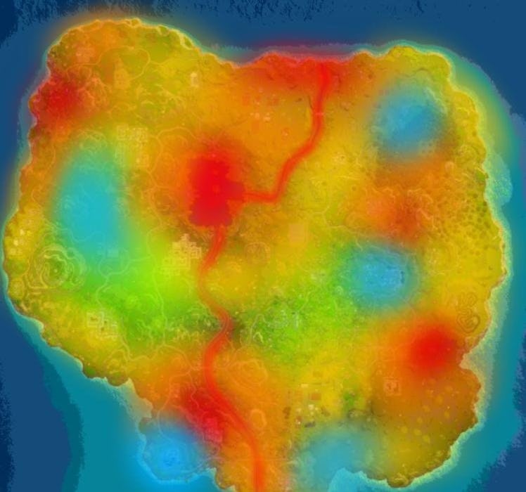 'Fortnite: Battle Royale' Supply Llama spawn heat map