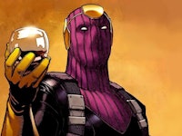 A comic illustration of Baron Zemo