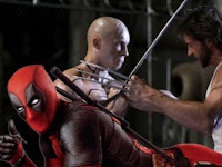 Ryan Reynolds and Hugh Jackman fighting in "X-Men Origins: Wolverine"