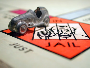 monopoly jail just visiting board game car