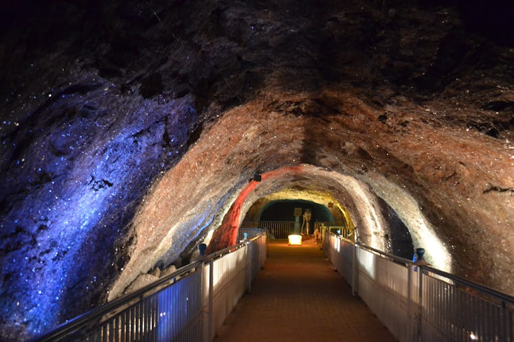 Khewra Salt Mine - Crystal Deposits on the mine walls