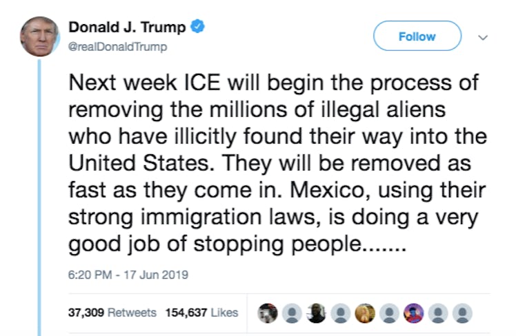tweet, Trump, immigration