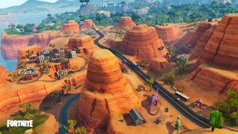 A huge section to the southeast of the 'Fortnite: Battle Royale' map is now desert in Season 5.