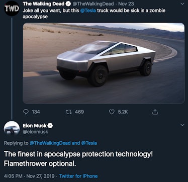 The Walking Dead comes out in favor of the Tesla Cybertruck.